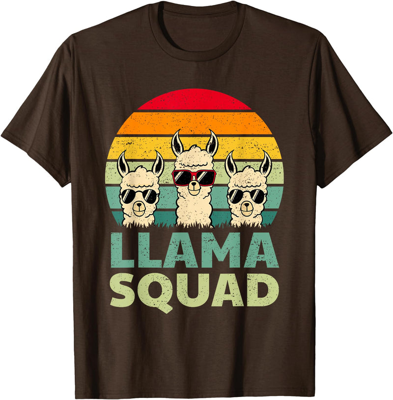Funny Llama Gift Llama Lover Accessories & Stuff Funny Llama Design for Men Women Llama Alpaca Farm Animal T-Shirt - Brown