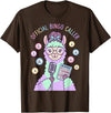 Cute Bingo Caller Activity Staff Gear Official Bingo Caller Llama Funny Activity Director Alpaca T-Shirt - Brown