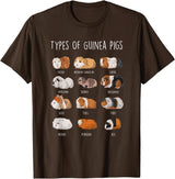 Funny Guinea Pig Sayings Design Shop Guinea Pig Types Of Guinea Pigs T-Shirt - Brown