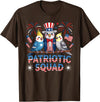 Cockatiel Parakeet Bird 4th Of July Bird Lover Patriotic Cockatiel Parakeet Bird Birdwatching 4th of July T-Shirt - Brown