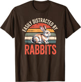 Cute Rabbit Lover Bunny Graphic T-Shirt in Brown