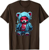 Teddy Bear Hoodie Street Style Urban Art Teddy Bear Hoodie Cool Street Style T-Shirt - Brown