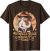 Guinea Pig Dads Pet Lover Apparel World's Best Guinea Pig Dad Vintage Funny Animal Lover T-Shirt - Brown