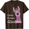 The Packing Llamas Llama drama queen T-Shirt - Brown