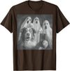 Spooky Aussie Moments Australian Shepherd Selfie Funny Ghost Halloween T-Shirt - Brown