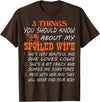 Zizazova Designs My Spoiled Wife Loves Cows Crazy Scares Me Tshirt T-Shirt - Brown