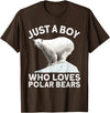 Polar Bear Gift Polar Bear Accessories & Stuff Cool Polar Bear For Boys Kids Polar Bear Lover Arctic Animal T-Shirt - Brown