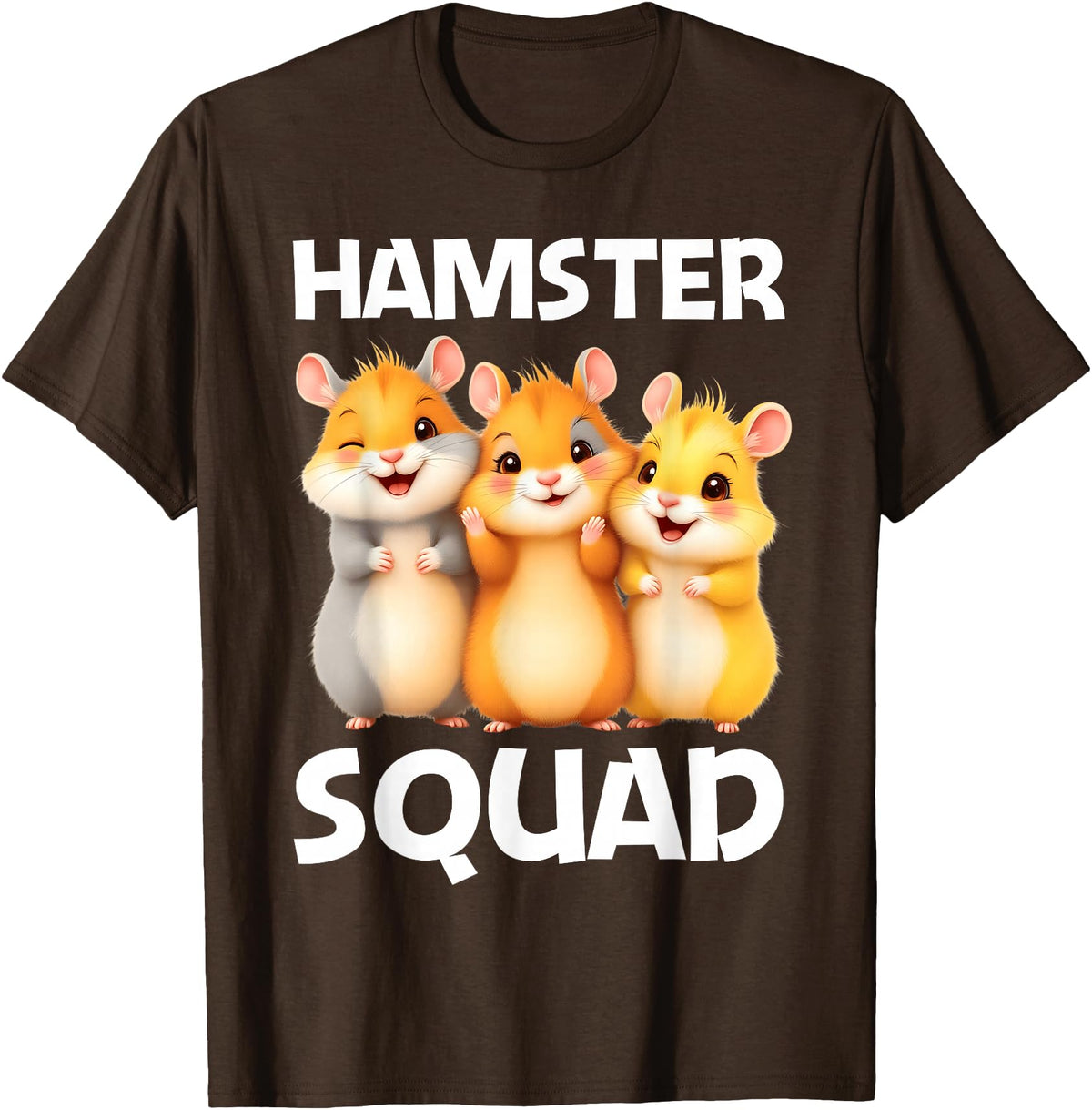 Cute Hamster Design for Men Women Kids Dwarf Hamster Lovers T-Shirt - Brown