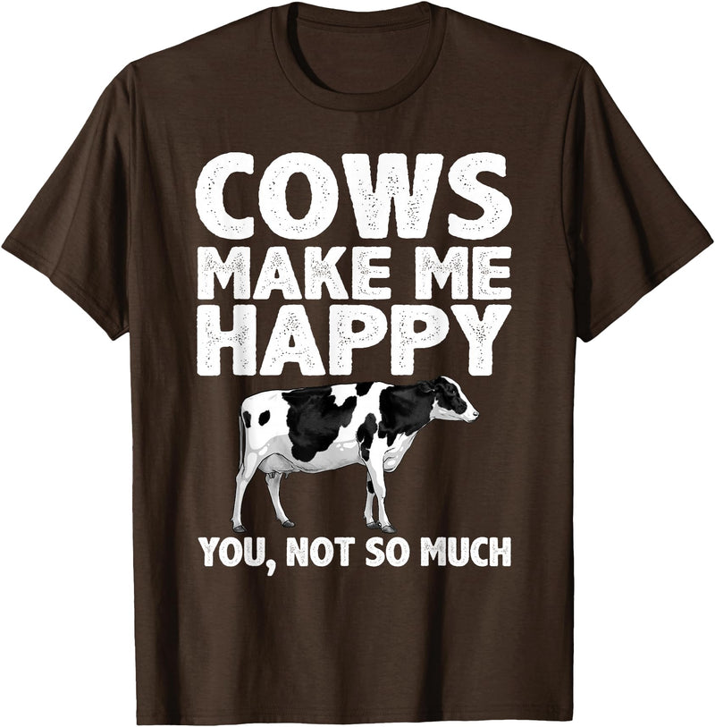 Cow Gift Cow Lover Accessories Cattle Farmer Stuff Cool Cow Art For Men Women Cow Farmer Dairy Cows Farm Animal T-Shirt -