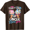 Bear Balloons Boy Or Girl Baby Gender Reveal Tee Bears Pink Or Blue Uncle Loves You Gender Reveal T-Shirt - Brown
