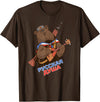 Russian Language Bear Clothing Funny Traditional Russian Bear Russian Soul T-Shirt - Brown