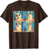 Tie-Dye Animal Groovy Llama Lover Men Women Kids Colorful Hippie Llama Wearing Tie Dye Llama Lovers T-Shirt - Brown