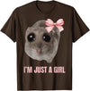 I'm Just a Girl Hamster FUNNY T-Shirt - Brown
