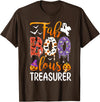 Fab Boo Lous Halloween Costume Fab Boo Lous Treasurer Boo Ghost Pumpkin Halloween T-Shirt - Brown