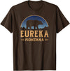 Eureka Montana Wild West Eureka Montana MT Big Sky Country Bear & Mountains T-Shirt - Brown