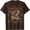 Snakes & Tarot Aesthetic Thick Thighs Witch Vibes Snakes & Tarot Tattoo Aesthetic Thick Thighs Witch Vibes T-Shirt - Brown