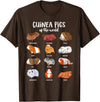 Guinea pig designs Various Guinea Pig Breeds - Guinea Pig T-Shirt - Brown