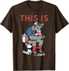 Funny Sarcastic Sitting Bull Humor This Is Bullshit Toilet Funny Cow Toilet Humor T-Shirt - Brown