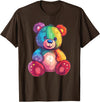 Cute Teddy Bear I Teddy Art I Kids Teddy Bear Colorful Teddy Bear T-Shirt - Brown