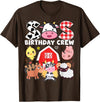 Farm Animals Cow Themed Birthday Party Family Tees Cow Sis Birthday Crew Farm Theme Animals Birthday Party Kids T-Shirt -