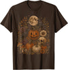 Threadrock Vintage Halloween Harvest Retro Gothic Botanical T-Shirt - Brown