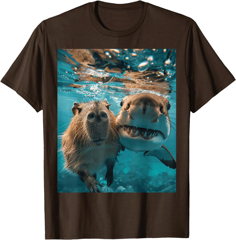 Funny Graphic Capybara Gift Ideas Funny Graphic Capybara T-Shirt - Brown