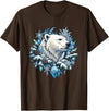 Arctic Polar Bear Winter Snowflake Pine Cone Christmas Polar Bear Snowflake Winter Wonderland T-Shirt - Brown