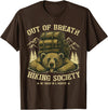 Bear Camp Trekkers Funny Hiking Bear Out of Breath Joke T-Shirt - Brown