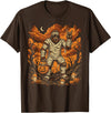 Halloween Shirts For Women Men Kids Boys Girls Halloween Mummy Bigfoot Rock Sasquatch Costume Men Boys Kids T-Shirt - Brown