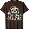 Holland Lop Rabbit Chew Christmas Light Vintage Artistic T-Shirt in Brown