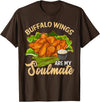 Bonafide Foodies Funny Buffalo Wings Chicken T-Shirt - Brown