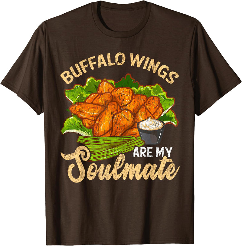 Bonafide Foodies Funny Buffalo Wings Chicken T-Shirt - Brown
