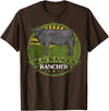 Black Angus Rancher Co. Black Angus Rancher Cow Meat Steak Cattle Bull Farmer Fun T-Shirt - Brown