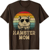 Vintage Hamster Mom Hamster Lovers Mommy Mother's Day T-Shirt - Brown