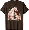 Horse And Dog Companions Forever Horse And Dog Silhouette Love Harmony T-Shirt - Brown