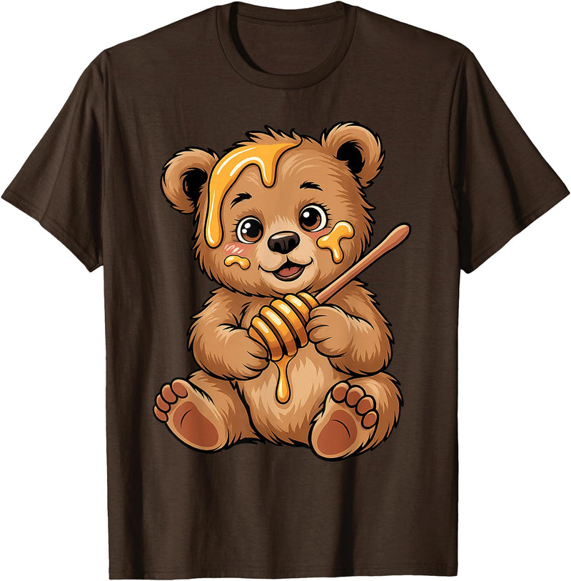 Funny bear design for kids men women Cute Bear Design for Bear Lover and Bear T-Shirt - Brown