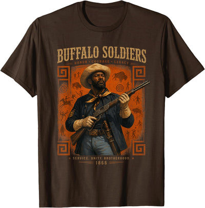 Buffalo Soldiers African American Black History Military Us Vintage T-Shirt