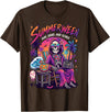 Summerween Halloween in July Spooky Summer Horror summerween Sun Sand and Scare Skeleton Halloween T-Shirt - Brown