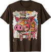 BADMENS&SIRENS Pig 90s Graffiti T-Shirt - Brown