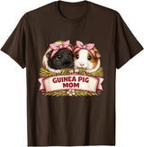 Cute Guinea Pig Mom Cavy Lover Apparel Co Guinea Pig Mom T-Shirt - Brown