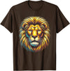 StopLyonLyonCos Co. Gift for Lion Lovers Men Women Kids Calm Relaxed Lion Face T-Shirt - Brown
