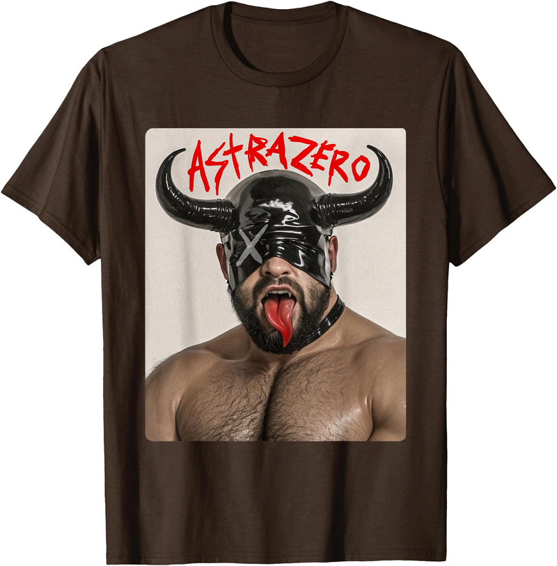 Astra Zero Gay Bear Punk Devil T-Shirt - Brown