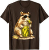 Pickle Munching Guinea Pig Designs Funny Guinea Pig Pickle Lover T-Shirt - Brown