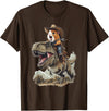 Animal Cowboy Guinea Pig Rex Cowboy T-Shirt - Brown