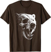 Dark Aesthetic Animals Urban Streetwear Co. Dark Gothic Polar Bear Grunge Aesthetic Goth Skull Art T-Shirt - Brown