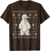 Ugly Christmas Sweater Style Polar Bear PJs Ugly Polar Bear Lovers Xmas Sweater Santa Christmas T-Shirt - Brown