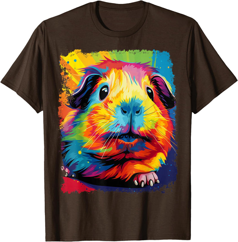 PopArt Pet Animal Prints A Guinea Pig T-Shirt - Brown