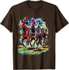 Horse Lover Gift Co. Funny Horse Racing Jockey Racer Derby Rider Race Track T-Shirt - Brown