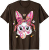 Women Girls Kids Rabbit T-Shirt in Brown