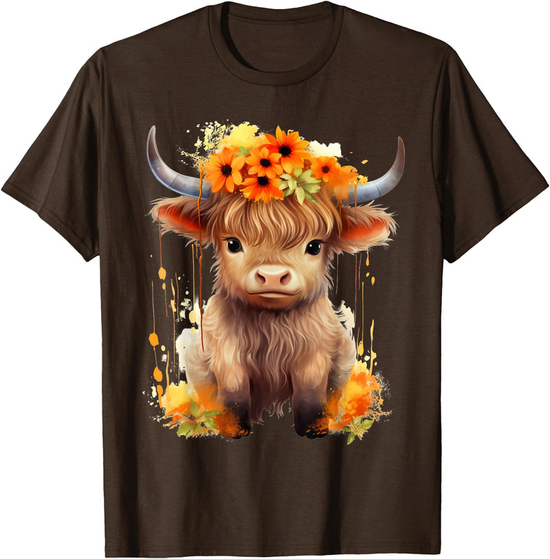 Western Shirts for Girls Men, Highland Cow Gifts Cow, Scottish Highland Cow, Western Wear, Highland Cow T-Shirt - Brown